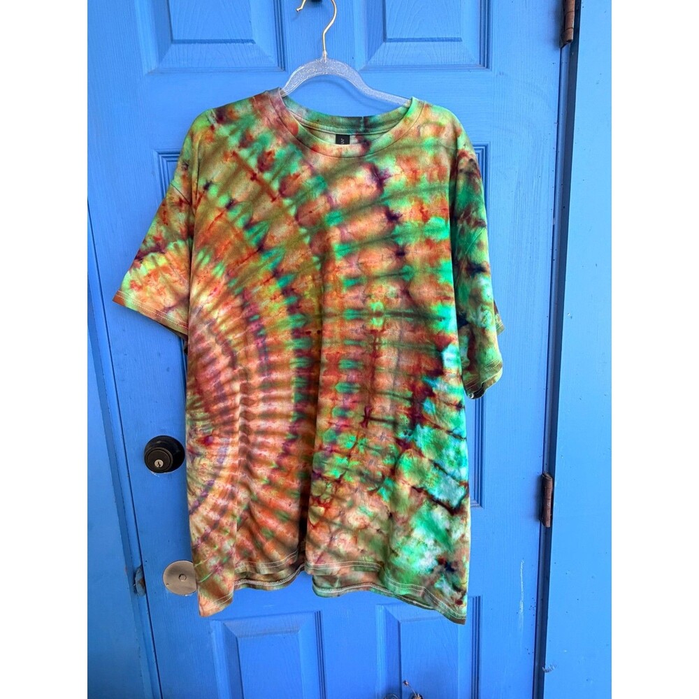 handmade tie dye t-shirt XL men's ice dye